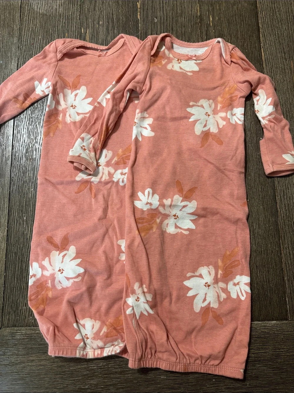 Baby Girl Floral Sleep Gown Lot 3M | 2 Long Sleeve Sleep Gowns